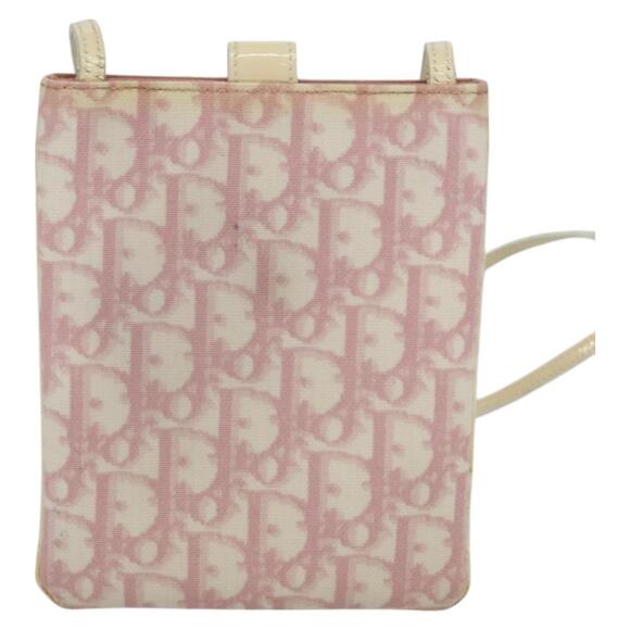 DIOR Trotter Canvas Shoulder Bag Pvc Pink - Picture 3 of 12